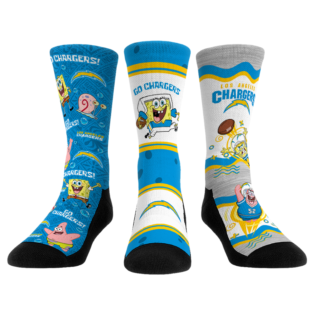 Los Angeles Chargers - SpongeBob SquarePants  - 3-Pack