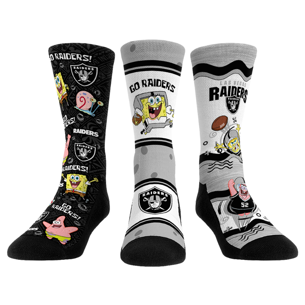 Las Vegas Raiders - SpongeBob SquarePants  - 3-Pack